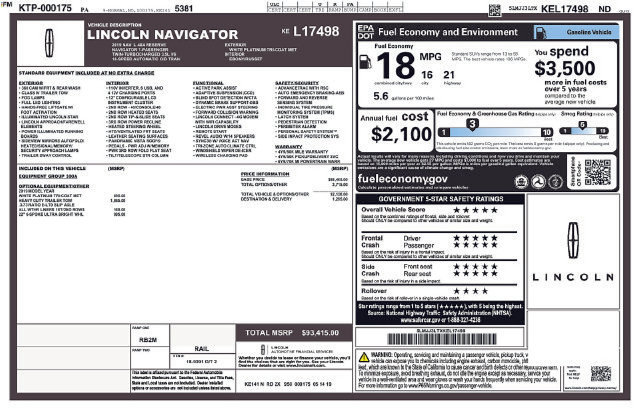 Used 2019 Lincoln Navigator L Reserve AWD/4WD image 16