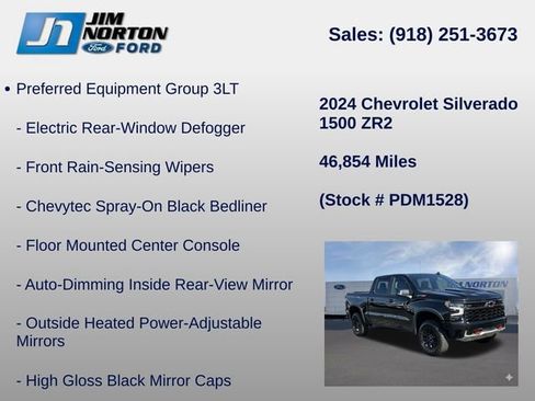 Used 2024 Chevrolet Silverado 1500 ZR2 w/ Technology Package AWD/4WD image 31