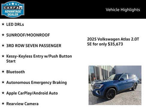 Certified 2025 Volkswagen Atlas SE image 4