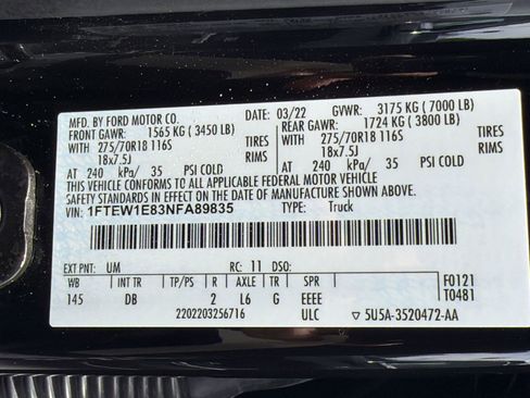 Used 2022 Ford F150 Tremor w/ Bed Utility Package AWD/4WD image 15