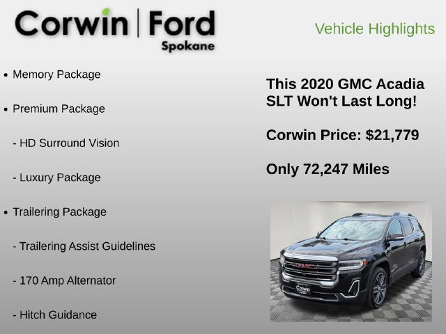 Used 2020 GMC Acadia SLT w/ Premium Package AWD/4WD image 6