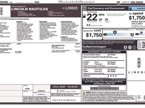 Used 2019 Lincoln Nautilus Premier AWD/4WD image 36