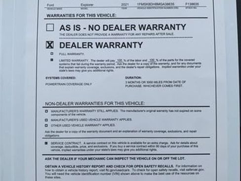 Used 2021 Ford Explorer XLT w/ Equipment Group 202A AWD/4WD image 33