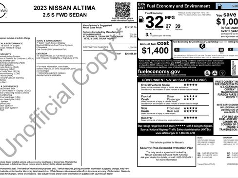 Used 2023 Nissan Altima 2.5 S FWD image 2