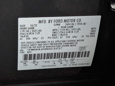 Used 2022 Ford Explorer Timberline w/ Timberline Technology Package AWD/4WD image 27