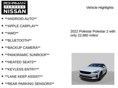 Used 2022 Polestar Polestar 2 w/ Performance Package AWD/4WD image 8