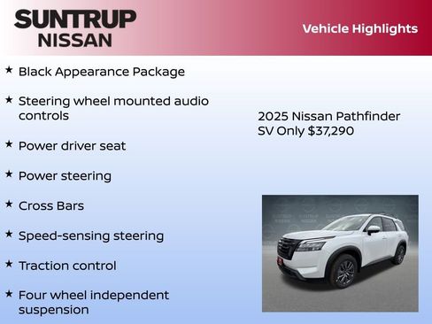 New 2025 Nissan Pathfinder SV w/ Black Appearance Package image 8
