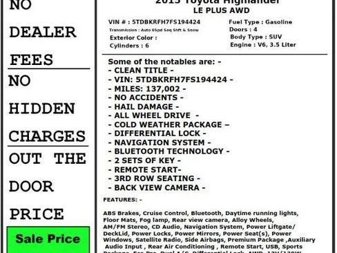 Used 2015 Toyota Highlander Plus image 27