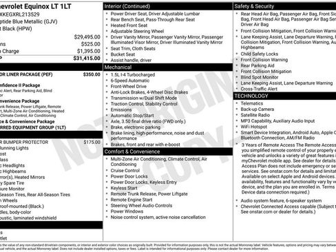 Certified 2024 Chevrolet Equinox LT w/ LPO, Floor Liner Package FWD image 10