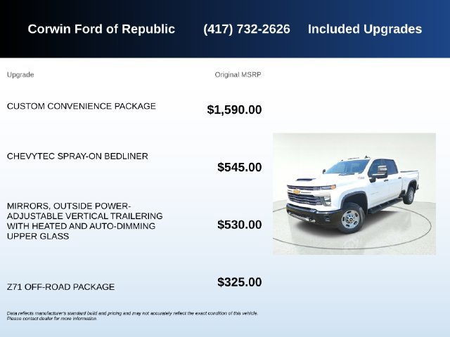 Used 2024 Chevrolet Silverado 2500 Custom w/ Custom Convenience Package AWD/4WD image 5