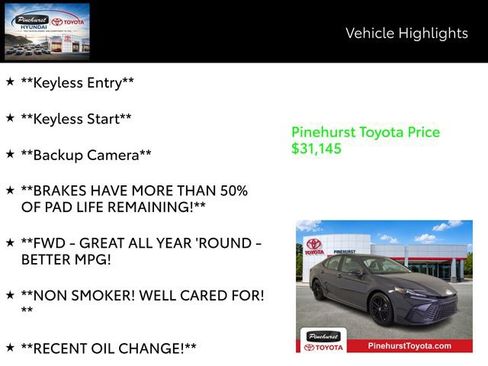 Certified 2025 Toyota Camry SE FWD image 14