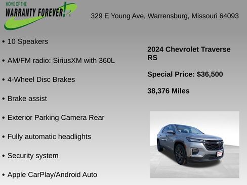 Used 2024 Chevrolet Traverse RS image 4