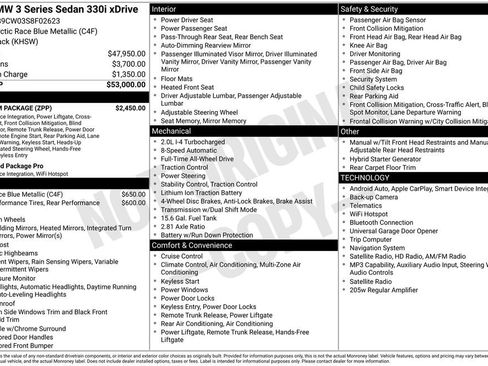 Used 2025 BMW 330i xDrive Sedan w/ M Sport Package AWD/4WD image 2