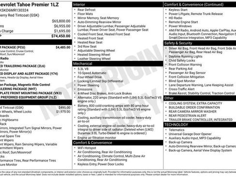 Used 2021 Chevrolet Tahoe Premier w/ Premium Package AWD/4WD image 16
