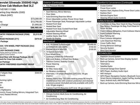 Used 2024 Chevrolet Silverado 3500 High Country w/ High Country Premium Package AWD/4WD image 3