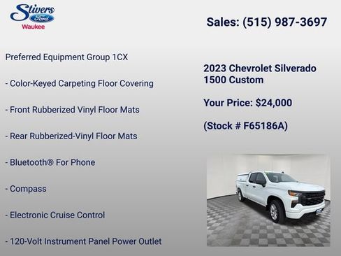 Used 2023 Chevrolet Silverado 1500 Custom AWD/4WD image 16