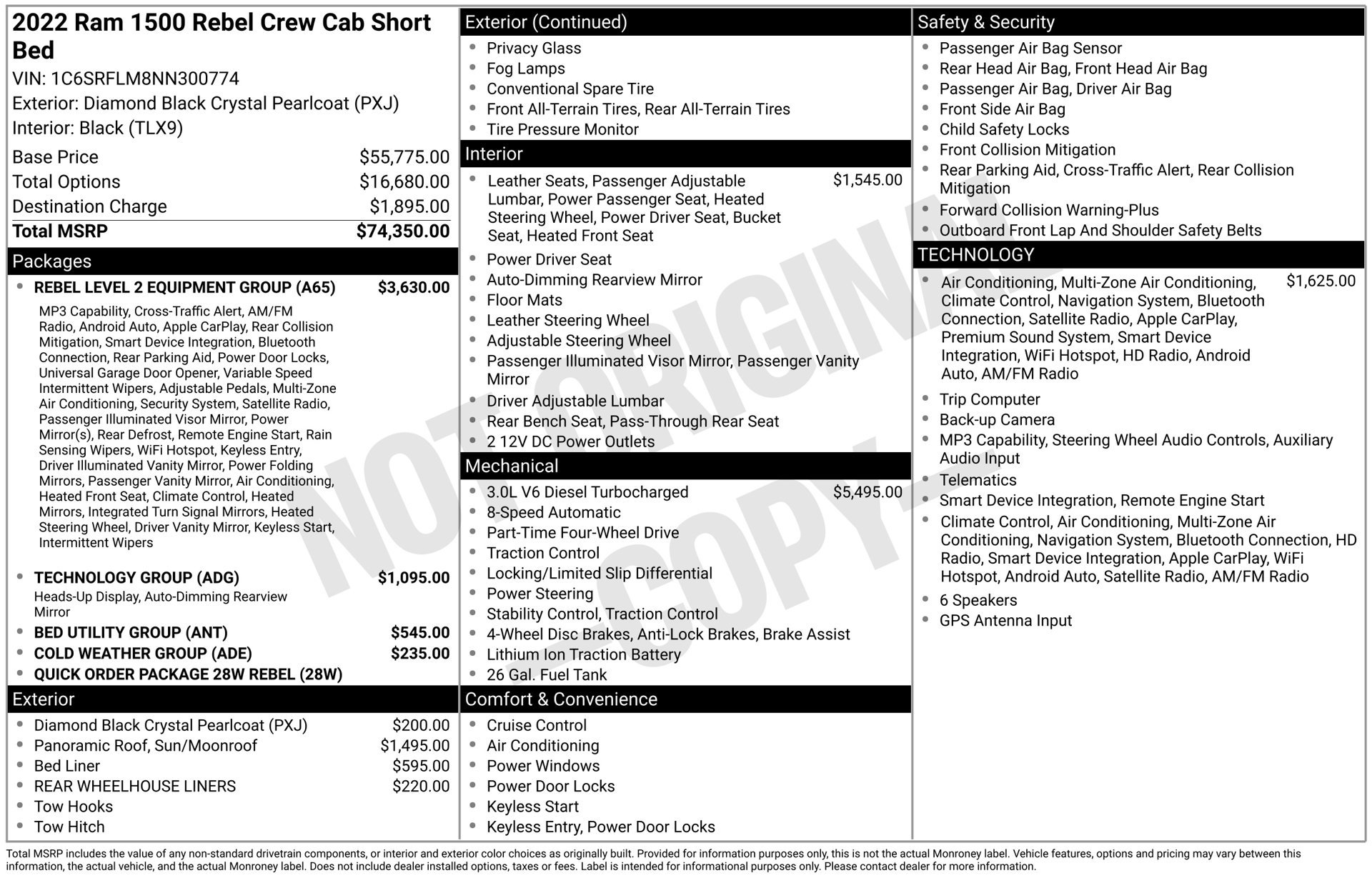 Used 2022 RAM 1500 Rebel w/ Rebel Level 2 Equipment Group AWD/4WD image 3