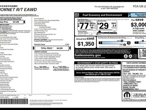 Used 2024 Dodge Hornet R/T AWD/4WD image 6