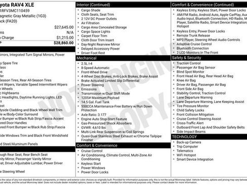 Used 2021 Toyota RAV4 XLE image 2