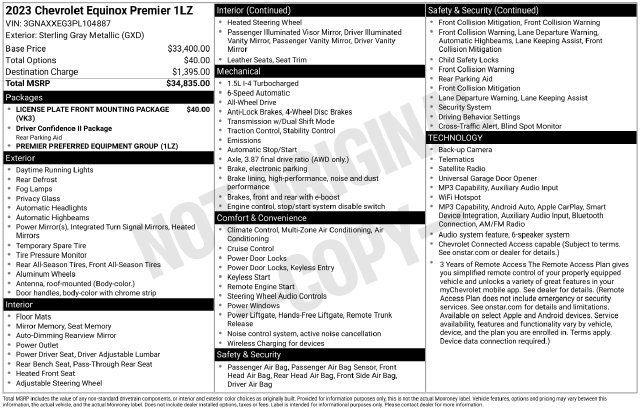 Used 2023 Chevrolet Equinox Premier AWD/4WD image 8