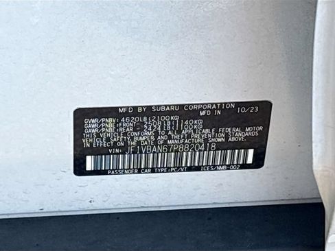 Used 2023 Subaru WRX Limited w/ Popular Package #2A AWD/4WD image 36