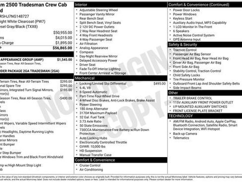 Used 2022 RAM 2500 Tradesman w/ Chrome Appearance Group image 2