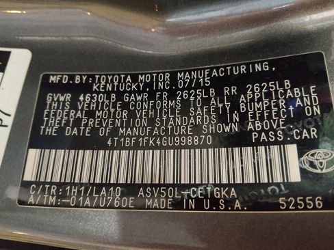 Used 2016 Toyota Camry XLE FWD image 33