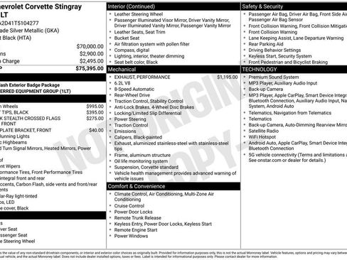 Certified 2026 Chevrolet Corvette Stingray Coupe w/ 1LT RWD image 39