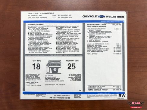 Used 2003 Chevrolet Corvette Convertible w/ Preferred Equipment Group1 image 57