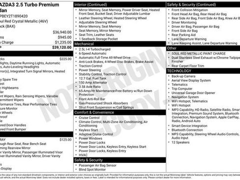New 2026 MAZDA MAZDA3 2.5 Turbo Sedan w/Premium Plus AWD/4WD image 5