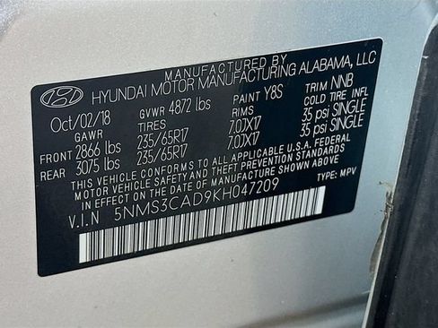 Used 2019 Hyundai Santa Fe SEL AWD/4WD image 36