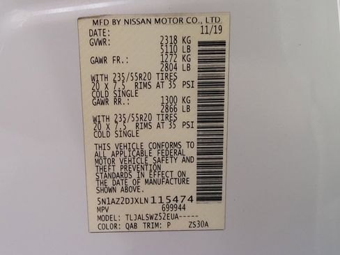 Used 2020 Nissan Murano Platinum w/ Cargo Package FWD image 33