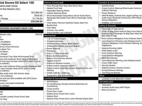 Used 2021 Buick Encore GX Select image 1