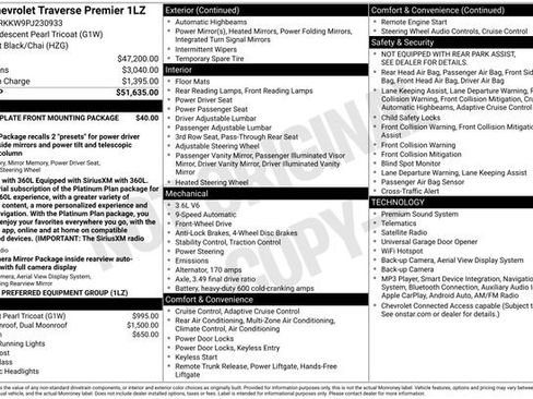 Used 2023 Chevrolet Traverse Premier FWD image 44