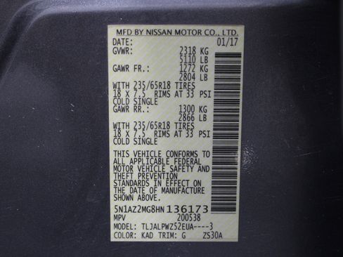 Used 2017 Nissan Murano S FWD image 34