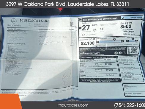 Used 2015 Mercedes-Benz C 300 4MATIC Sedan image 55