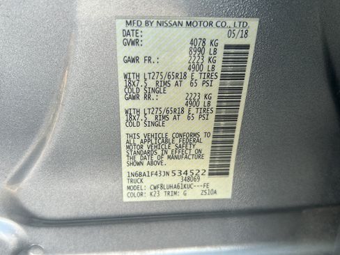 Used 2018 Nissan Titan PRO-4X w/ Pro-4x Utility Package AWD/4WD image 29