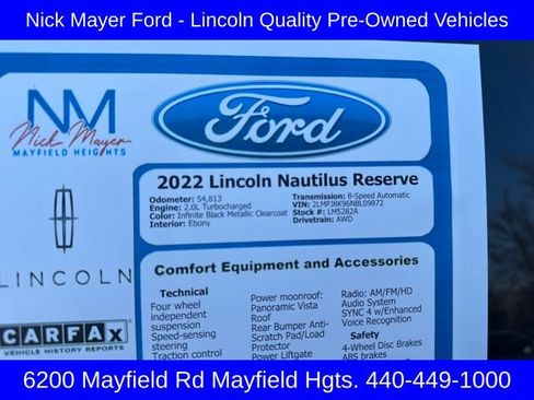 Used 2022 Lincoln Nautilus Reserve image 24