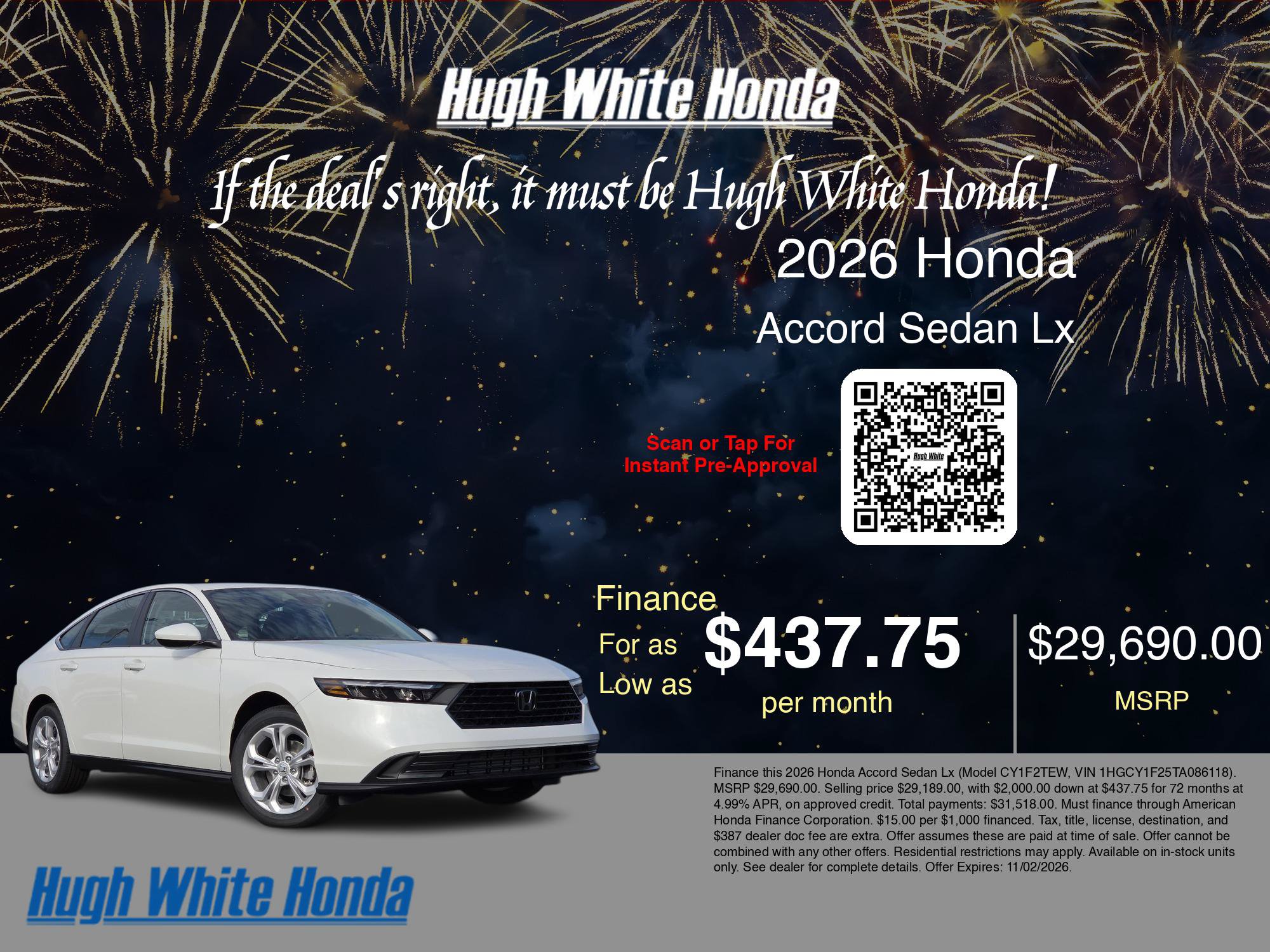 New 2026 Honda Accord LX image 9