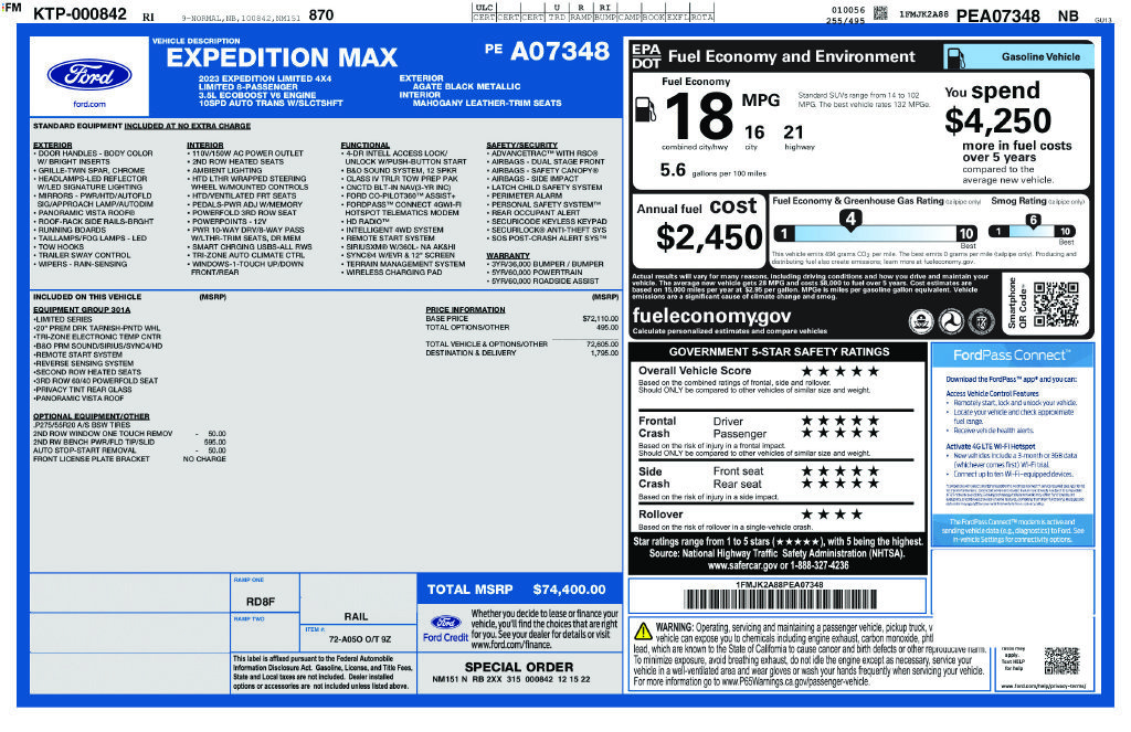 Used 2023 Ford Expedition Max Limited AWD/4WD image 45