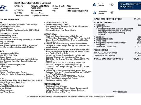 Used 2024 Hyundai Ioniq 5 Limited AWD/4WD image 3