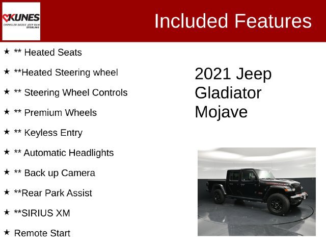 Certified 2021 Jeep Gladiator Mojave AWD/4WD image 3