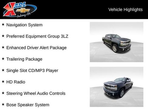 Certified 2018 Chevrolet Silverado 1500 High Country AWD/4WD image 2