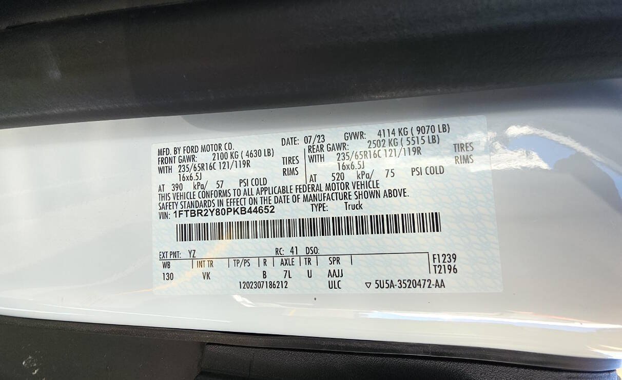 Used 2023 Ford Transit 250 Low Roof AWD image 12