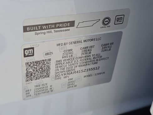 Certified 2025 Cadillac XT5 Luxury w/ LPO, Floor Liner Package FWD image 26
