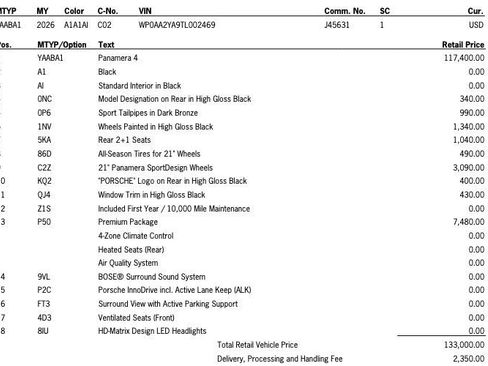New 2026 Porsche Panamera 4 image 44
