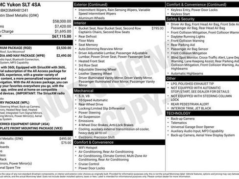 Used 2021 GMC Yukon SLT w/ SLT Premium Package RWD image 32