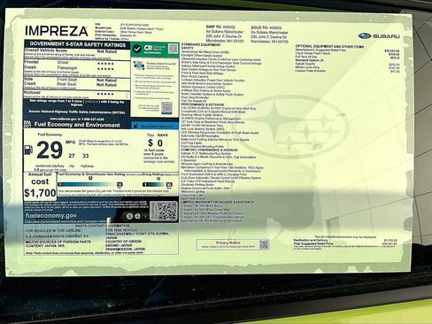 New 2026 Subaru Impreza 2.0i Sport image 19