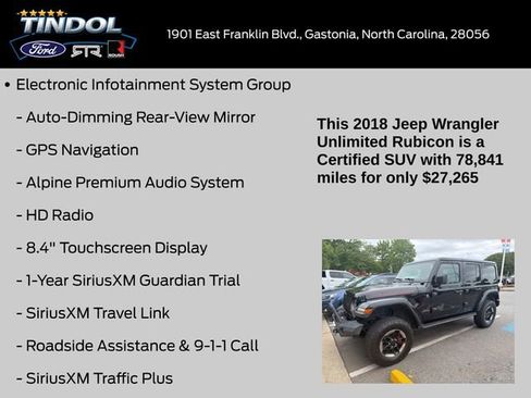 Used 2018 Jeep Wrangler Unlimited Rubicon AWD/4WD image 12