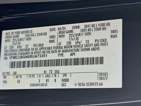 Used 2024 Ford Escape Active AWD/4WD image 12
